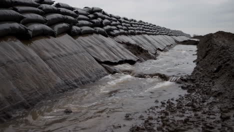 flood control measures with sandbags
