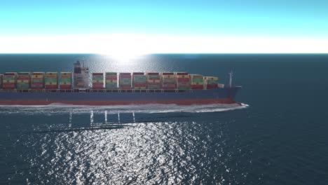 container ship at sea