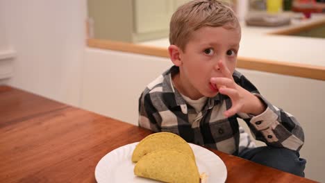 finger food tacos with ted, age 8