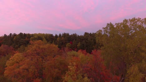 nature creating and displaying amazing colors filmed by drone in flight