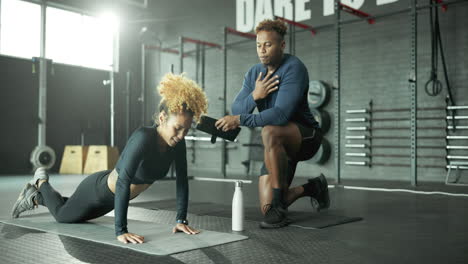 fitness training with personal trainer