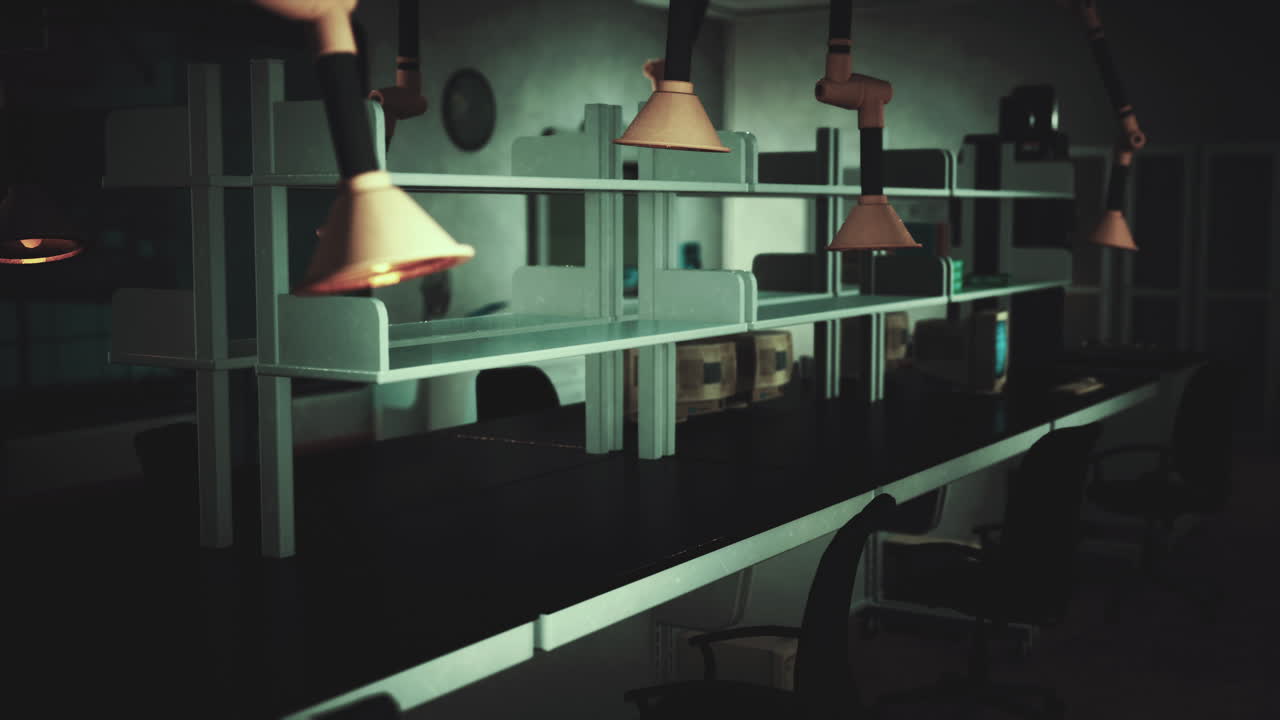 비어있는 발전소 제어실