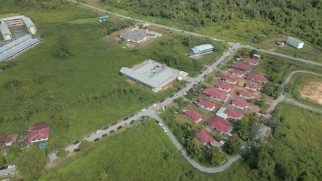 Vista-Por-Drones-De-La-Ciudad-De-Lingga,-Sri-Aman-Sarawak,-Malasia