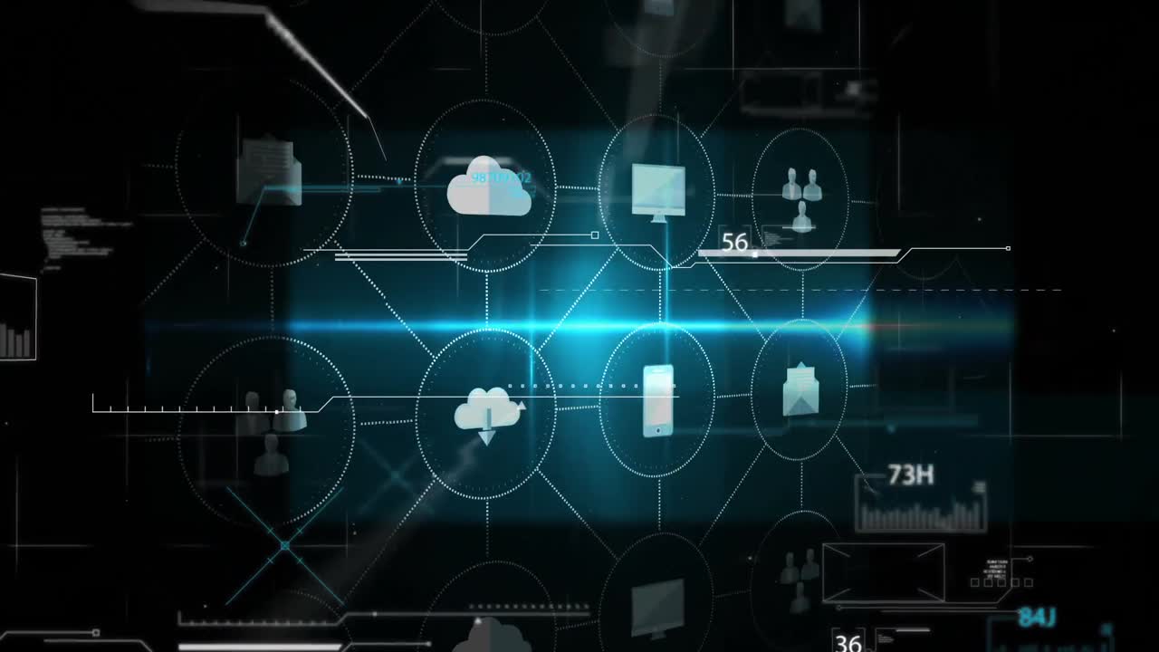 futuristic display of technology