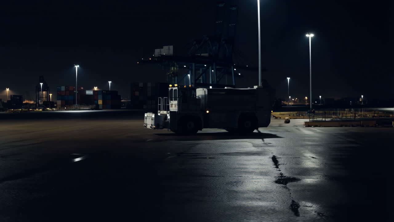 Container Terminal at Night
