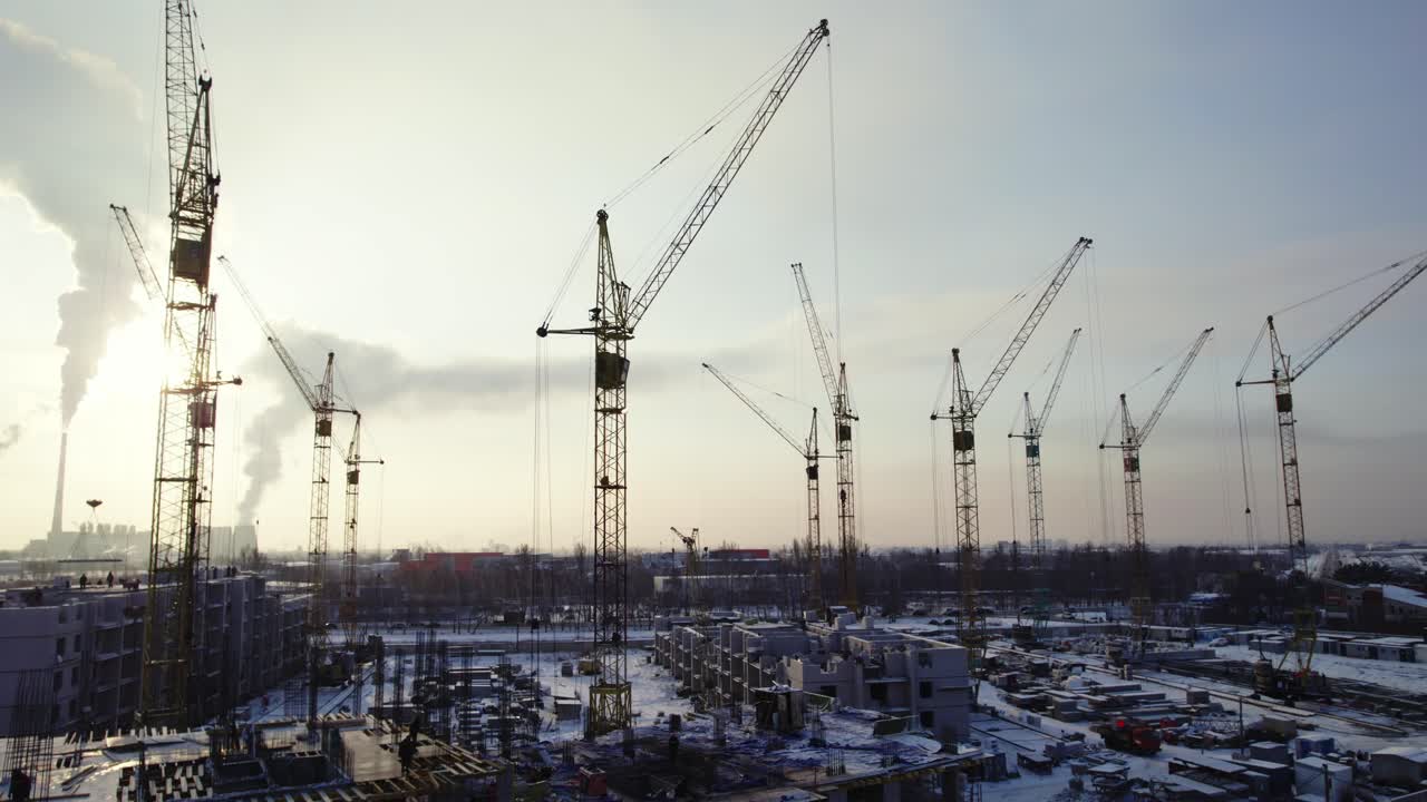 Construction Site in Winter