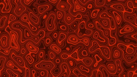 animation of multiple red glowing liquid shapes waving swirling and flowing smoothly