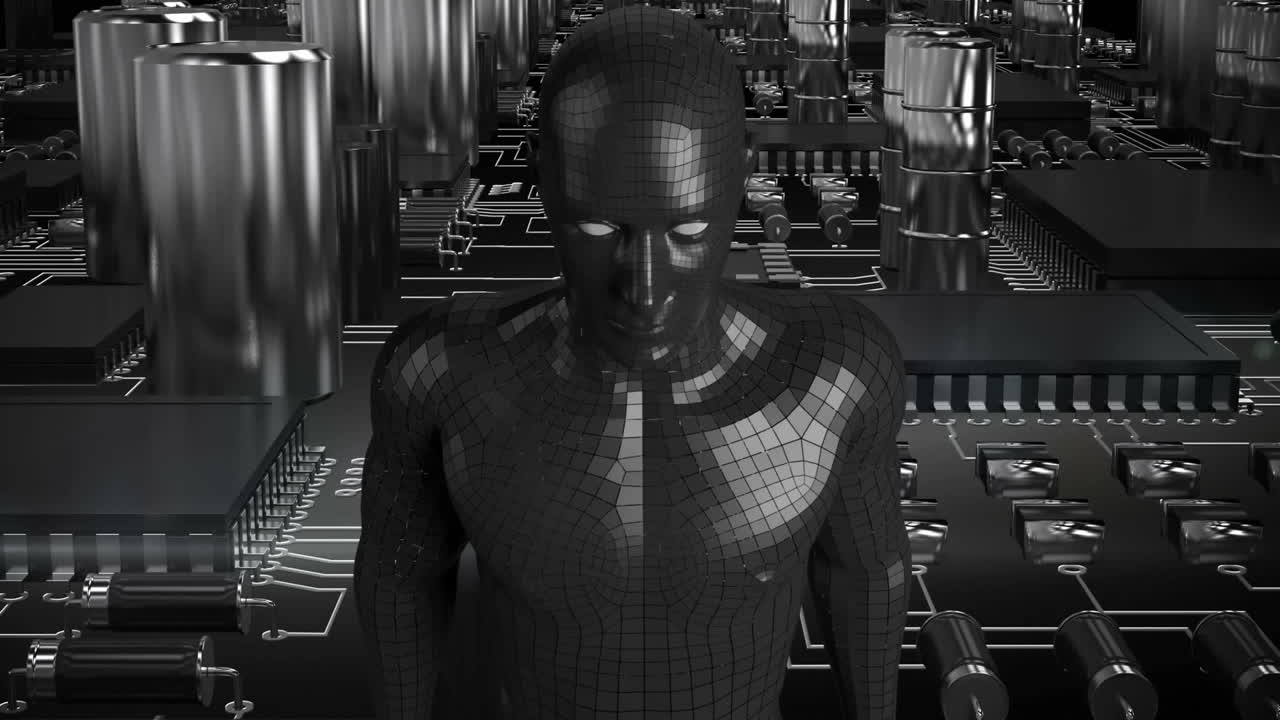 placa de circuito de android y computadora