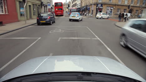 time lapse sequence of driving along city street