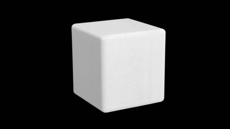 cubo de madera aislado.