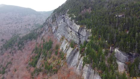 Vista-Aérea-De-árboles-Y-Hojas-Cambiantes-En-El-Bosque-De-Otoño-En-New-Hampshire,-EE.UU.