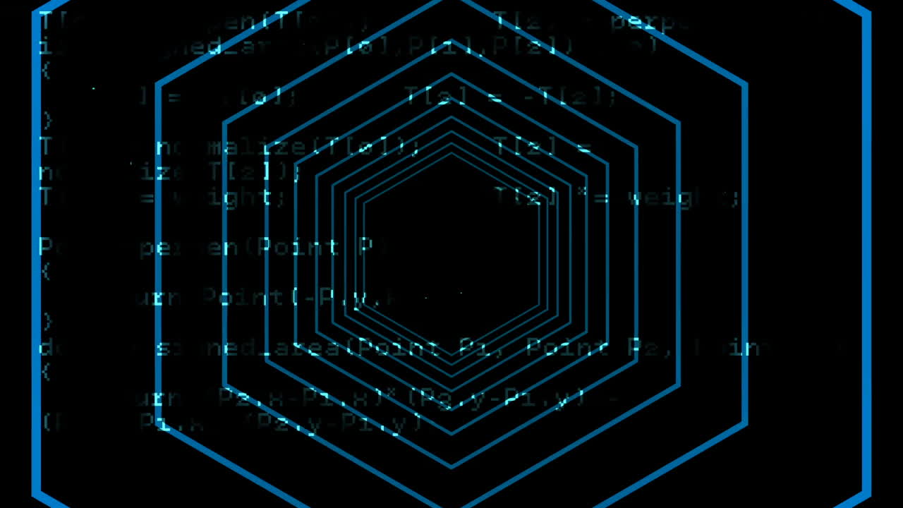 동심선의 디지털로 생성된 비디오