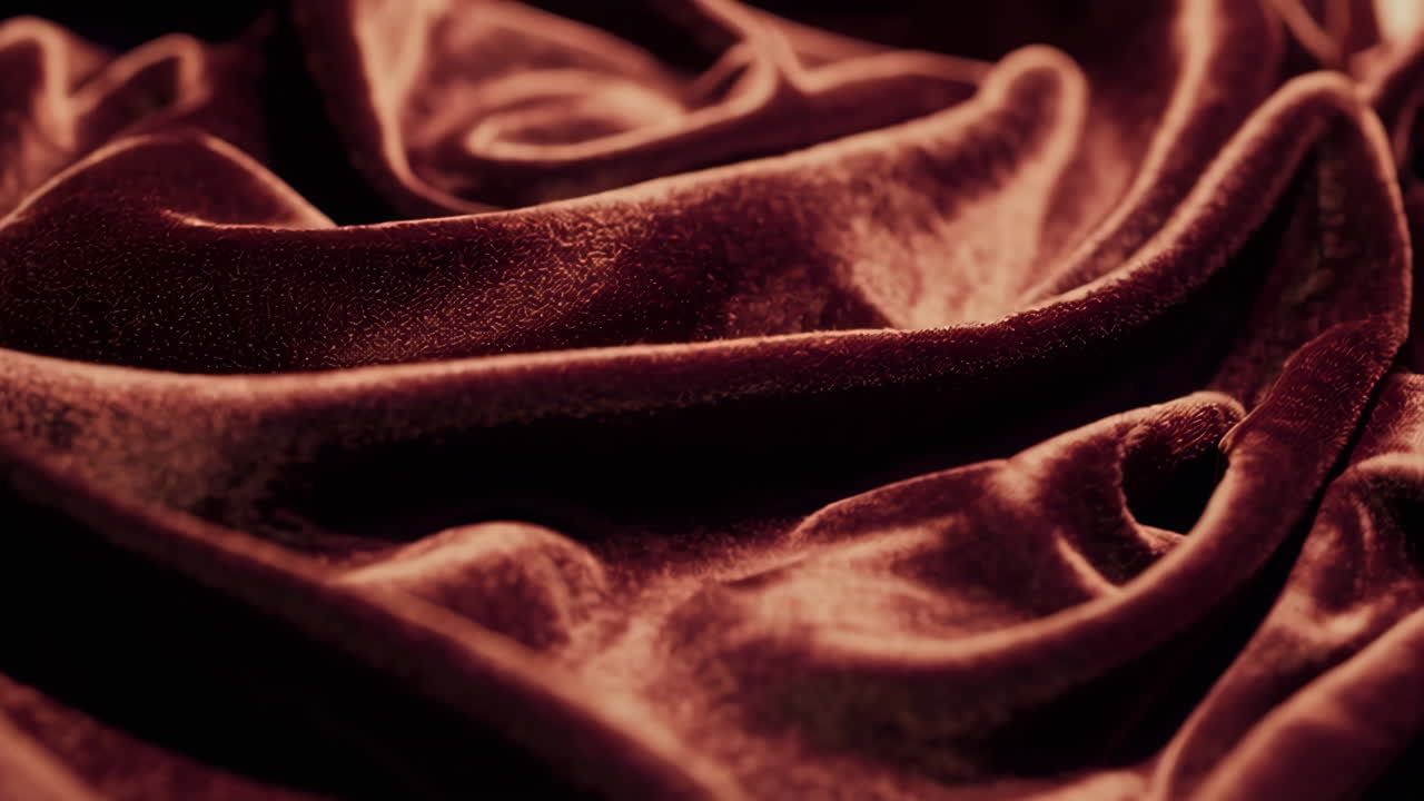Close-up of a Draped Maroon Velvet Fabric