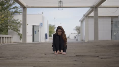 woman in contemplation outdoors
