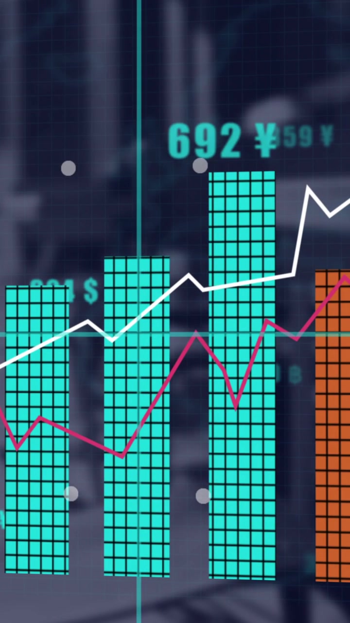 Animation of statists with data processing over bar