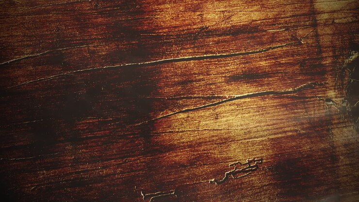 Telecamera in movimento su texture di legno scuro
