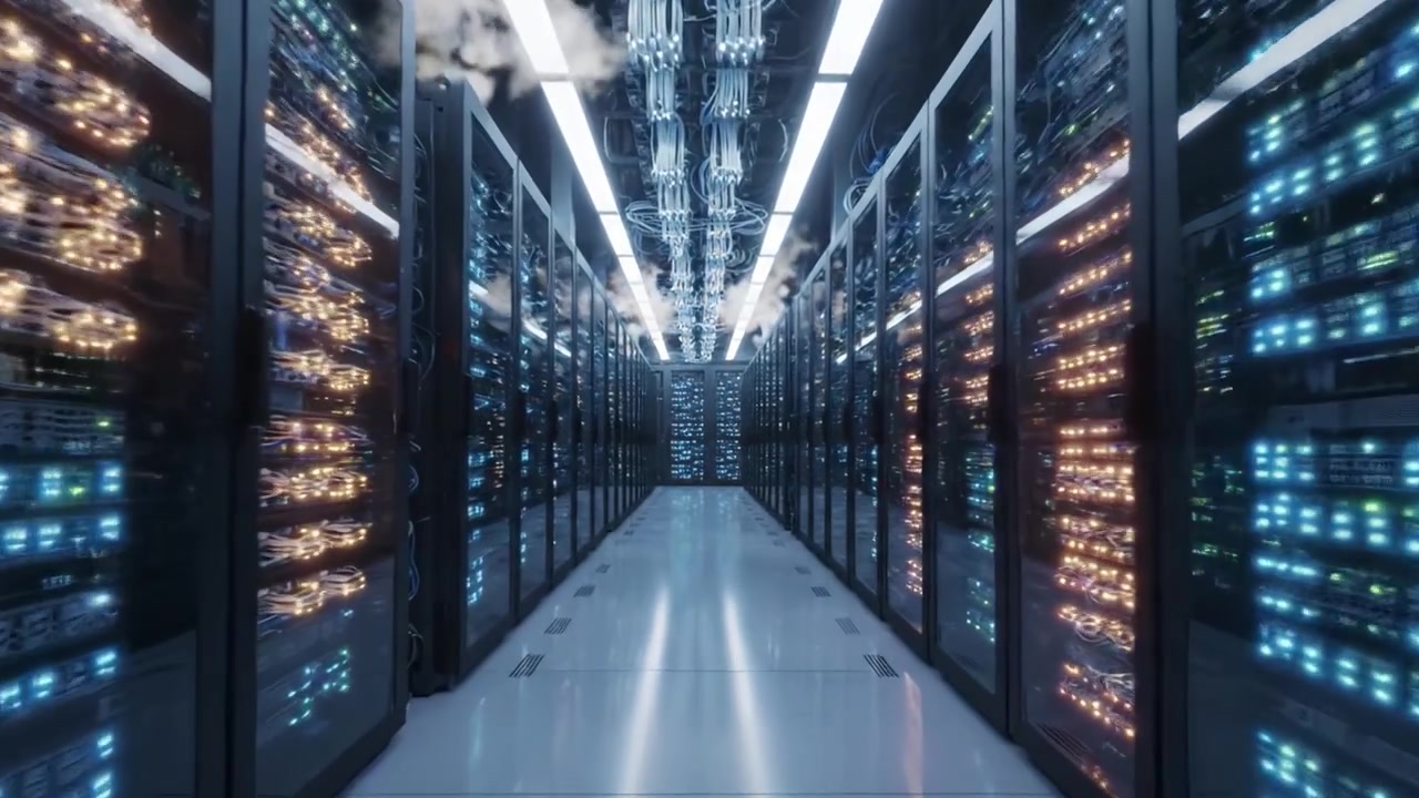 Exploring a High-Tech Data Center: The Heart of Modern Digital Infrastructure and Cloud Computing Operations in Action