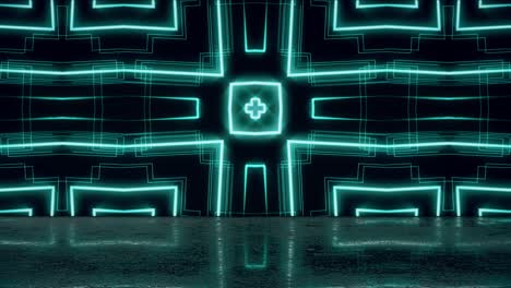 la animación de la etapa de video con láser ultravioleta de neón es un bucle sin costuras.