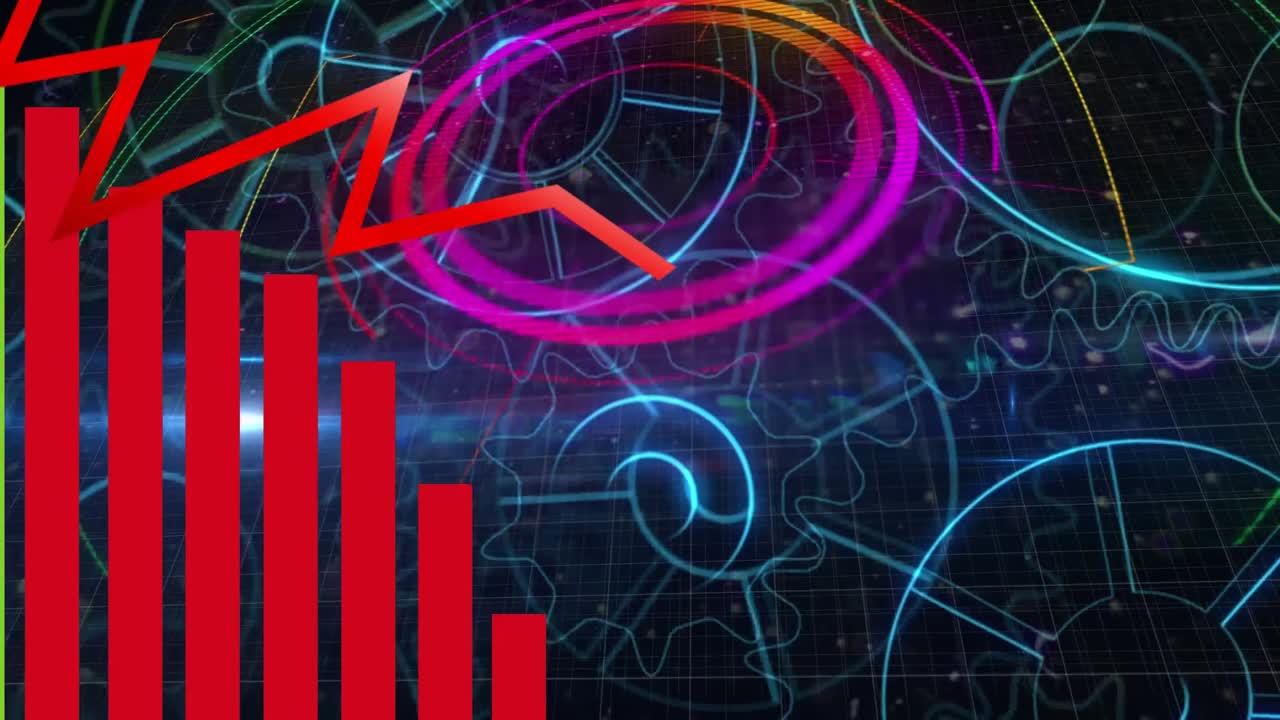 animación del procesamiento de datos sobre formas