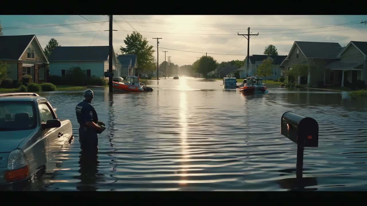 Flooded Street Scene