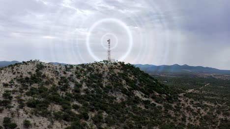animación de una torre de transmisión