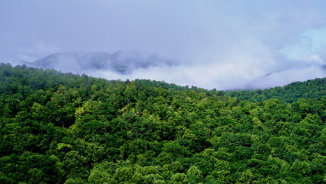 Drone footage of mist rolling through Smoky valleys