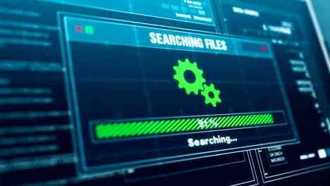 searching files progress warning message  file not found alert on screen , computer screen entering system login and password logging into showing progress granted system security.