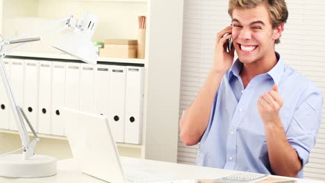 young businessman working from home