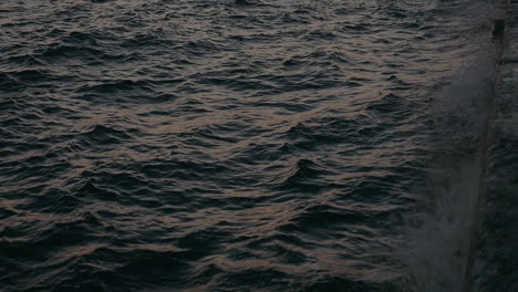 sea waves and harbor terminal