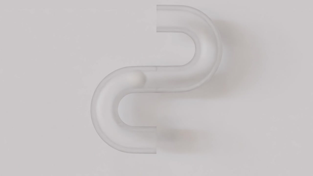 Abstract Glass S-Shape Design