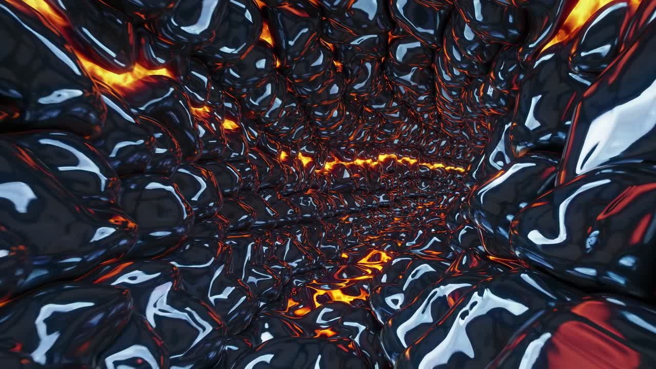 Texture astratta di flusso di lava fusa
