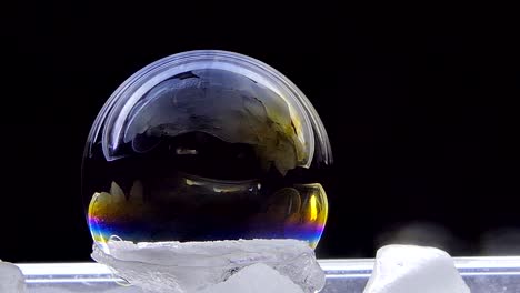 los colores brillantes de las burbujas de jabón.