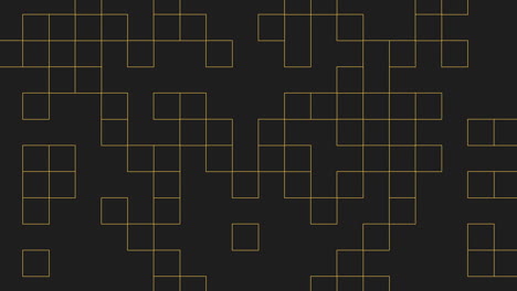 symmetrical black and gold squares create dynamic pattern