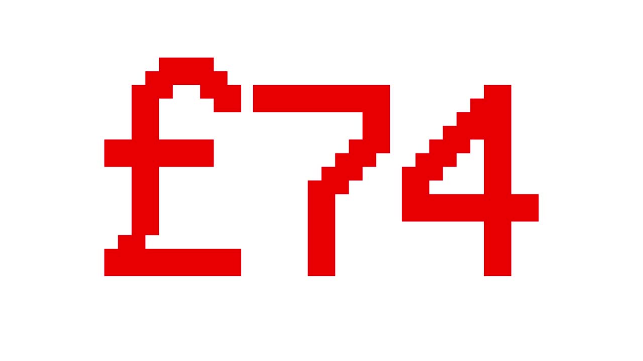 libra roja que sube de 0 a 100 - número de contador digital 0-100 - carga de la barra de progreso con porcentaje - 0-100£ - cuenta desde 100 a 0 - texto rojo