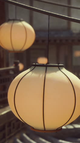 asian style hanging lanterns