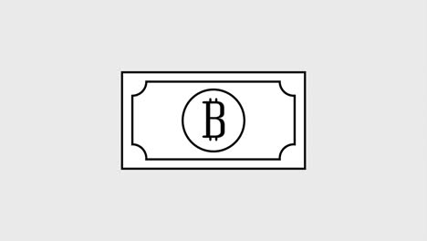 animación digital de la criptomoneda bitcoin