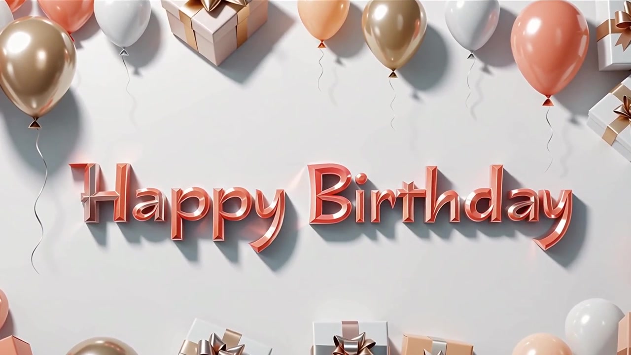 Sfondo di compleanno con palloncini e regali