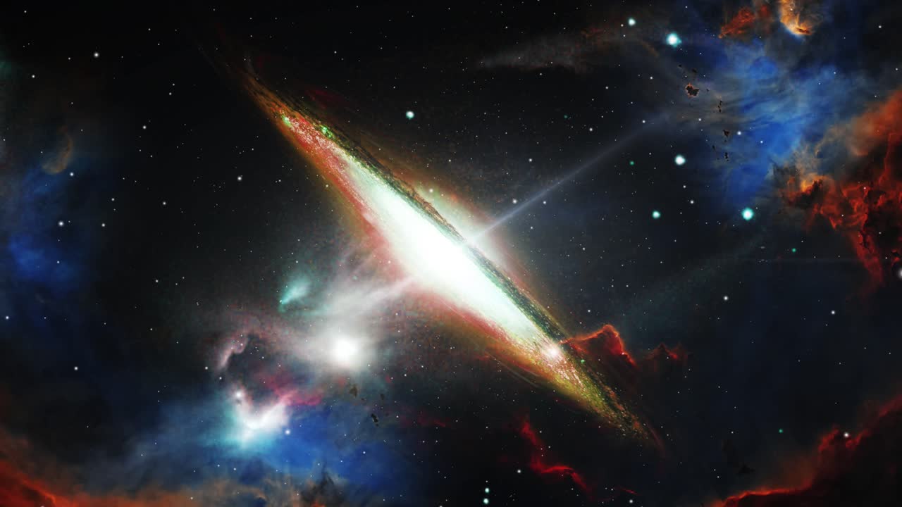 una galaxia moviéndose en el universo 4k