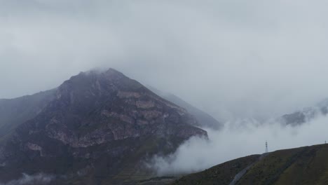 misty mountain range landscape