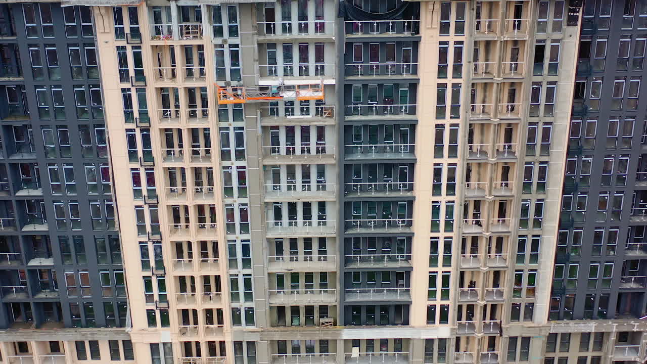 High rise residential building. New multi storey residential building apartment house