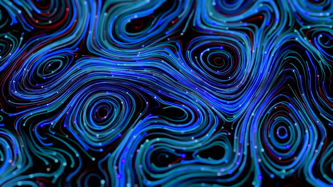 Espirais de Néon Abstratas 4K