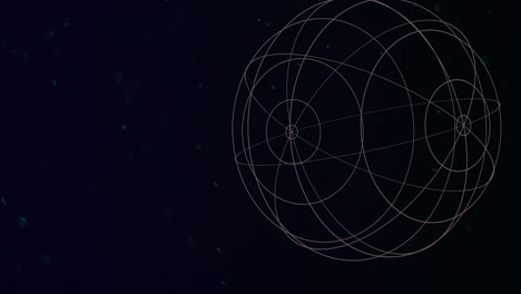 esfera abstracta de neón en el espacio con brillos de mosca