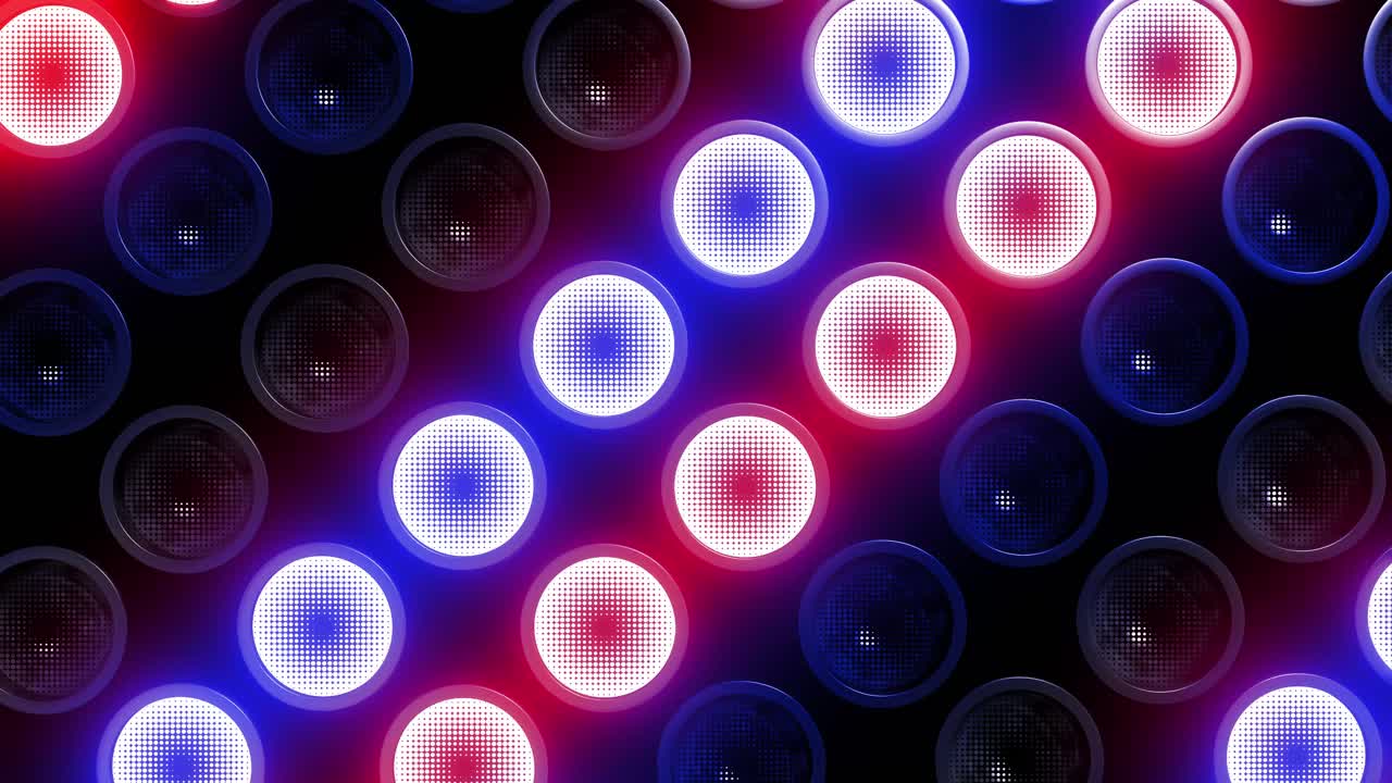 Abstract Neon Speaker Wall