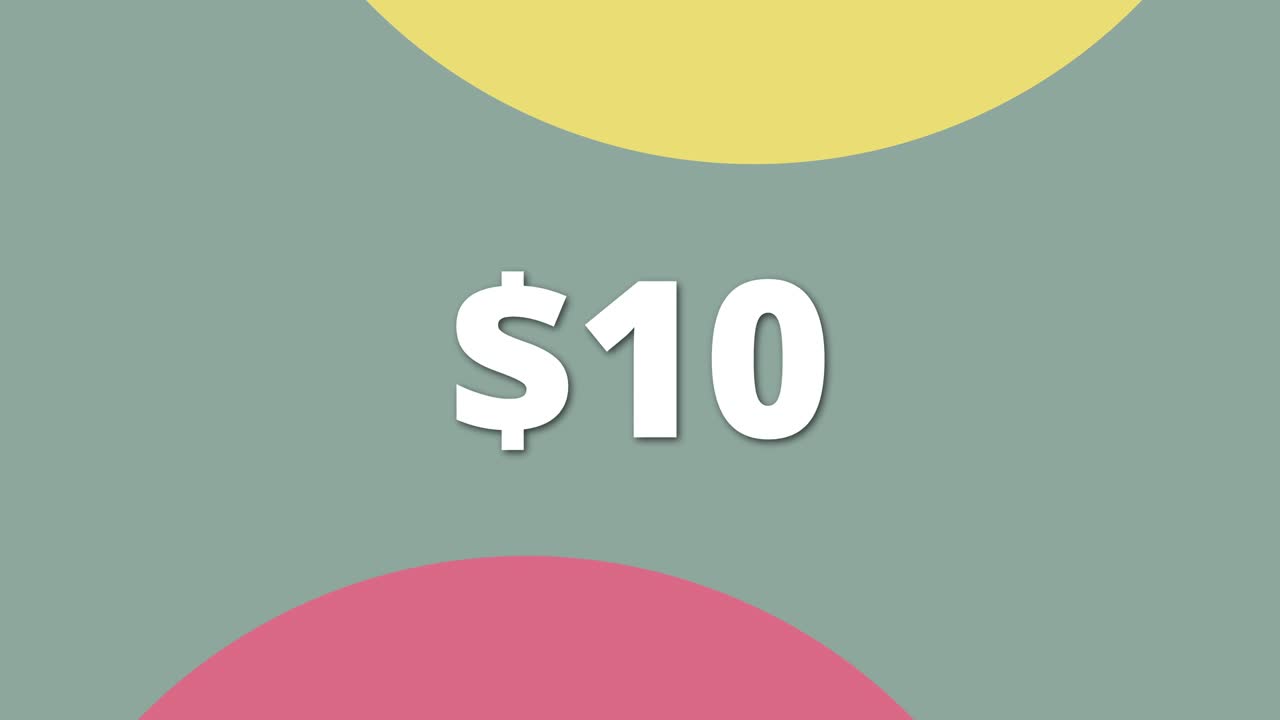 Flat design animation with vibrant colors showing 10 Ideal for use in social media or product promotion