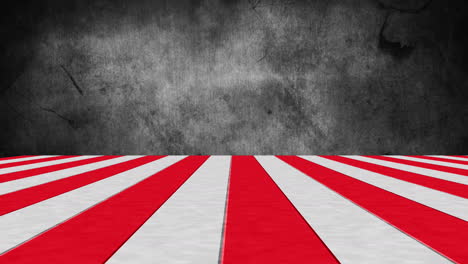 animation of white and red stripes moving on abstract background