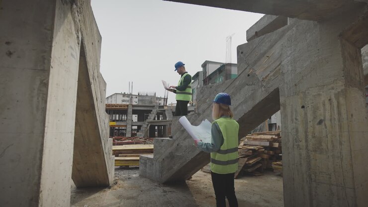 Ingenieros supervisando un proyecto de construcción
