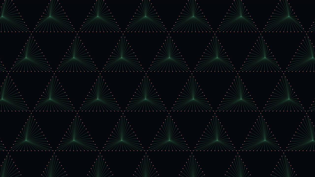 Symmetrical black and green triangle pattern