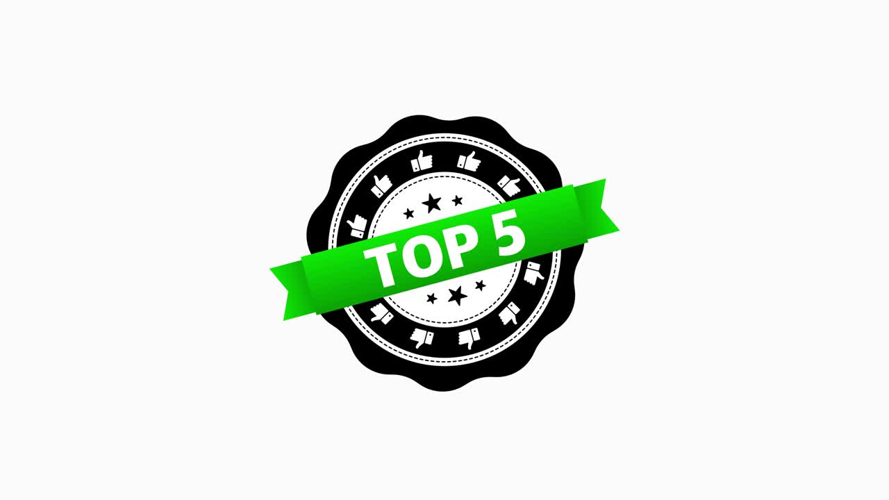 10 sellos con cinta verde en la parte superior. signo. gráfico en movimiento.