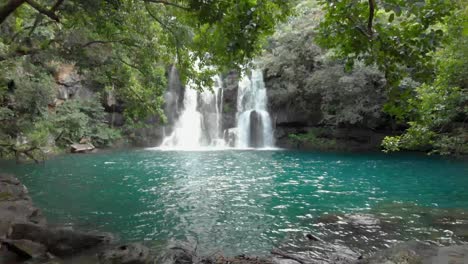 tropical waterfall in the jungle