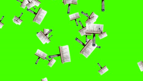 herramienta de pintura caída de bucle de animación, pantalla verde clave de croma